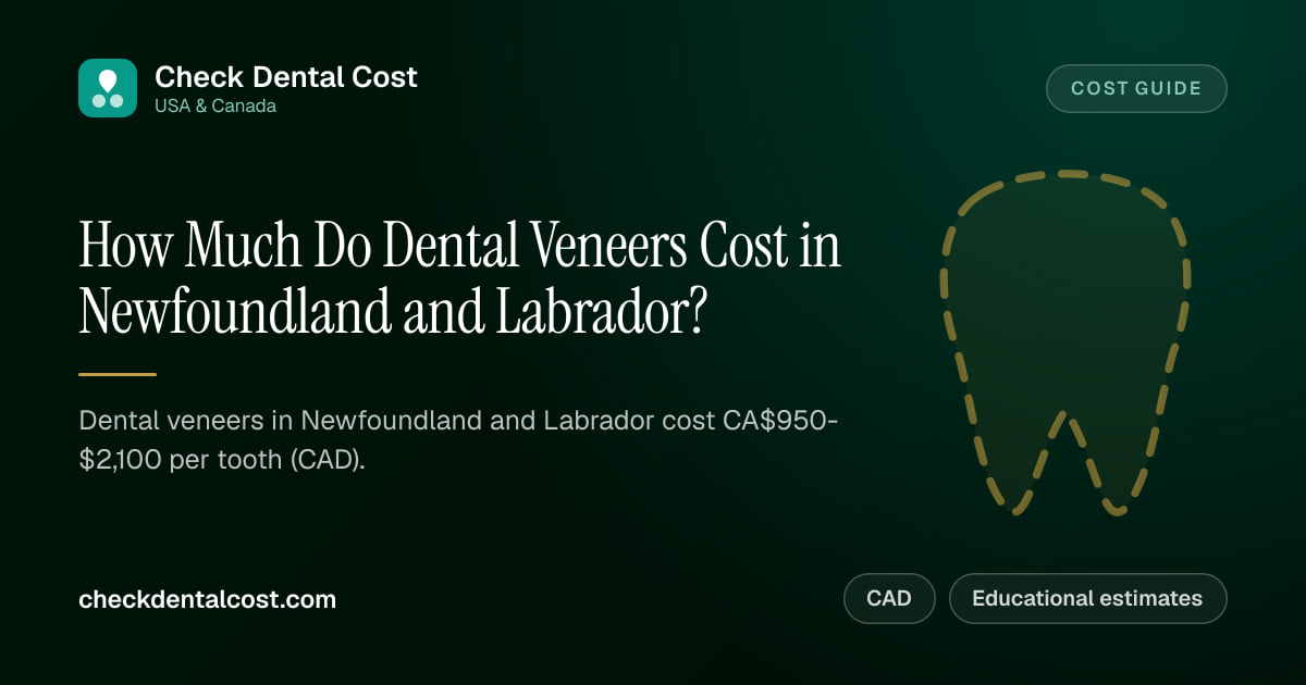 Dental Veneers Cost in Newfoundland and Labrador (2026)